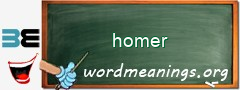 WordMeaning blackboard for homer